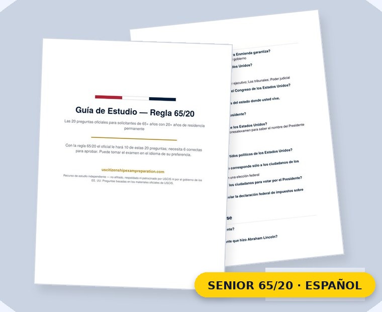 Guía de estudio en español, regla 65/20